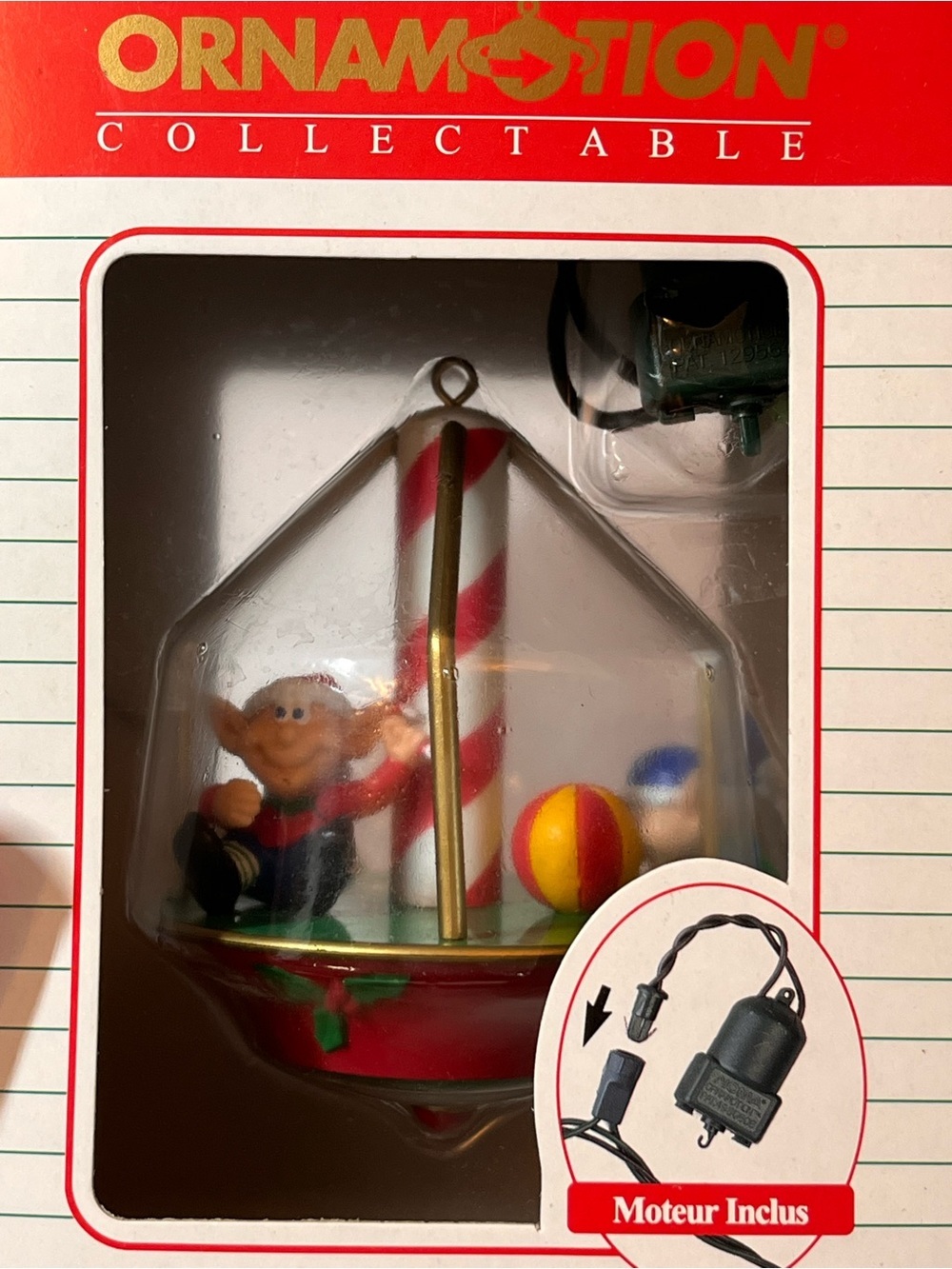NOMA Ornarmation Collectible Carousel Ornament - Red, Green, Gold